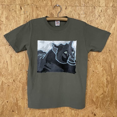 一点モノTシャツ-クロヒョウシャツ