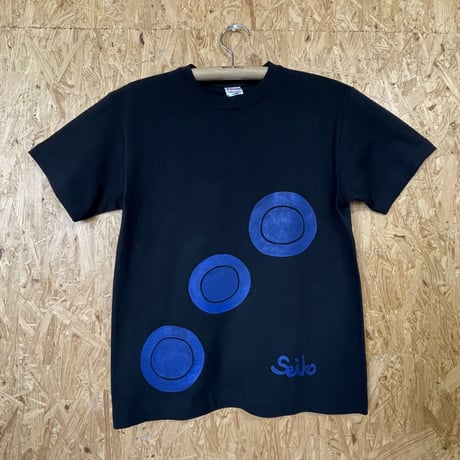 一点モノTシャツ皿青
