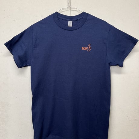 かかせて車Tシャツ（紺T×オレンジ）