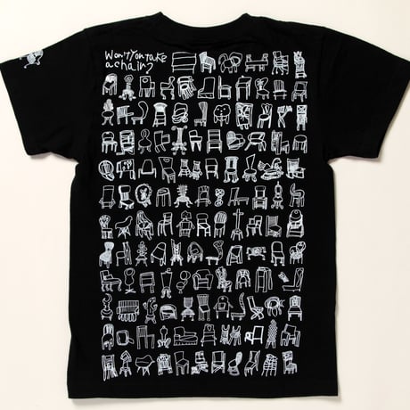 椅子Tシャツ（黒）