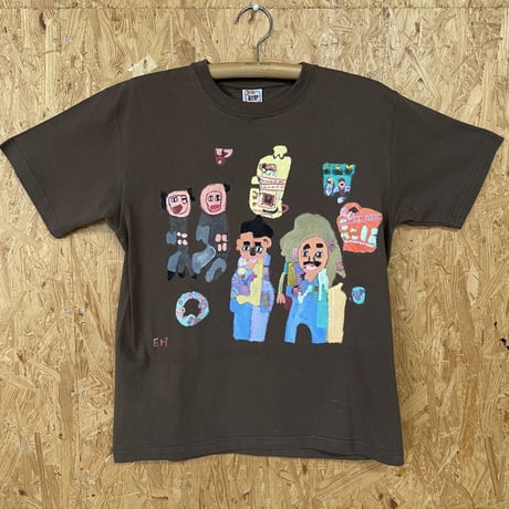 一点モノTシャツ-動物と人間ふたりがおる
