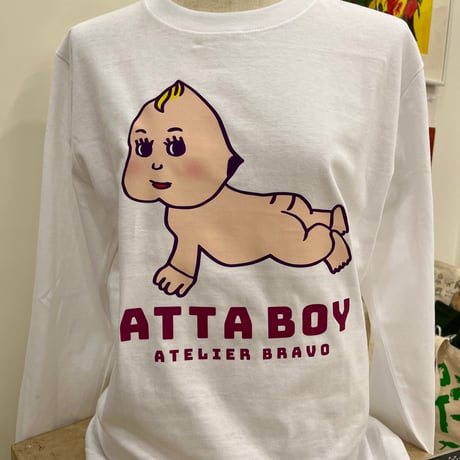 ATTA BOY ロンT（白T×紫）