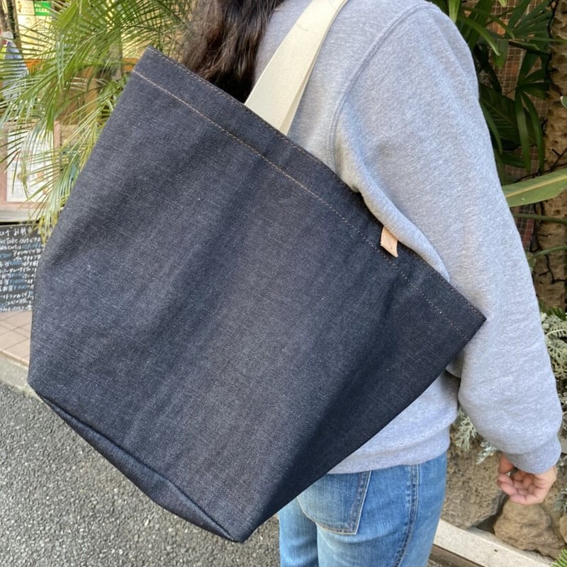 デニムバック（テイクアウト弁当箱サイズ）取手白 | JAMMiN's STORE