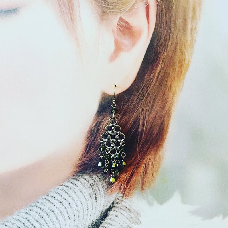 揺れるチェーンメイルピアス | Negi☆STORE