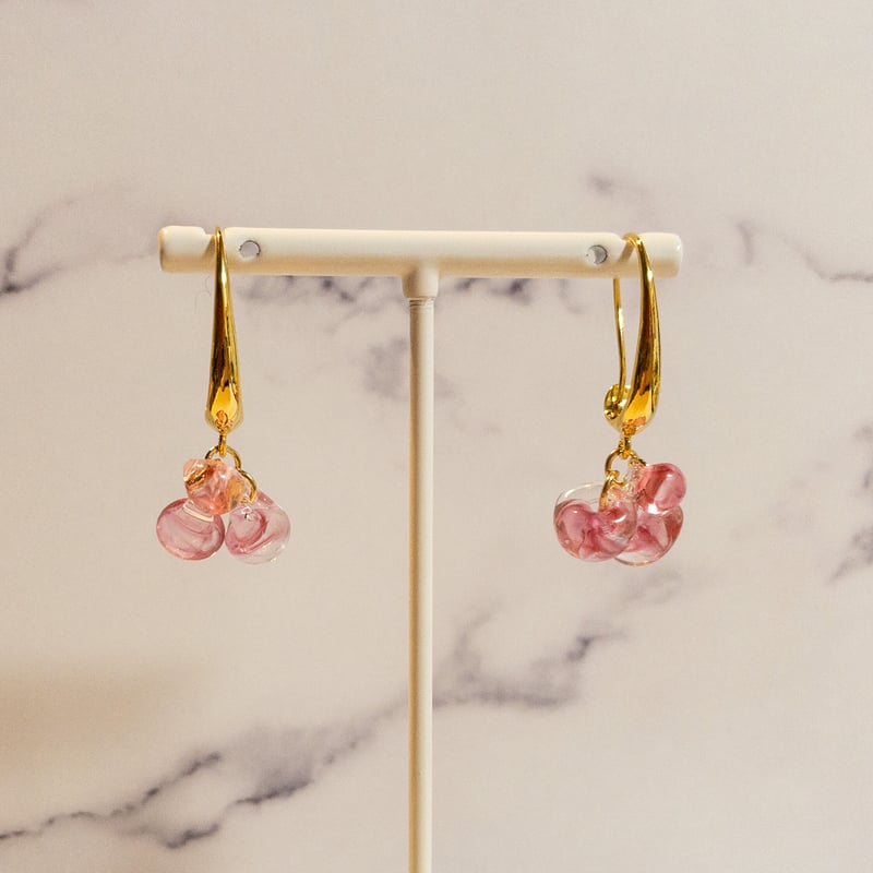 ティアドロップビーズピアス | Negi☆STORE