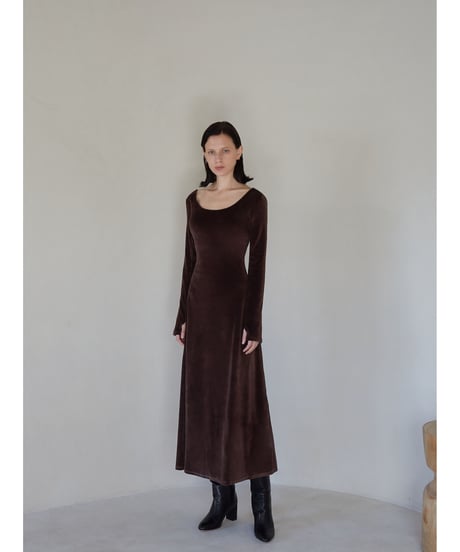 新品》maison celon/v silhouette dress - ロングワンピース/マキシ