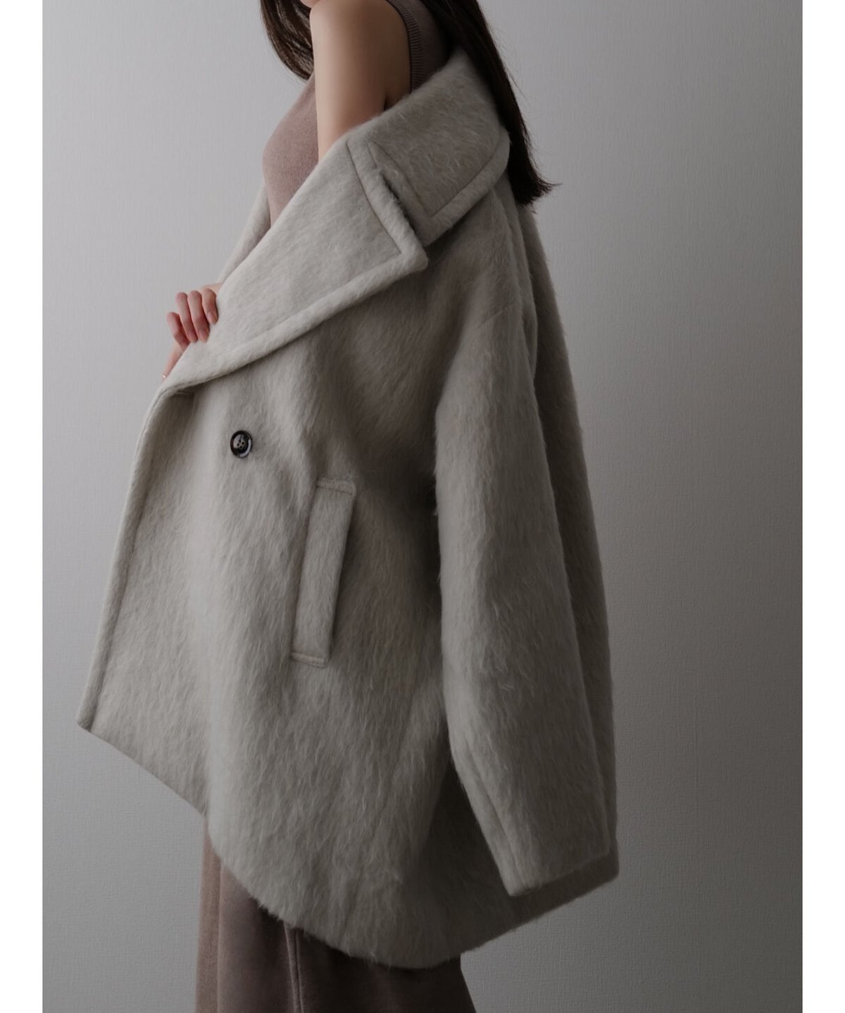 shaggy tuck middle coat | célon