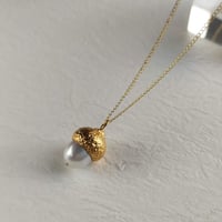 24k Gold-Dipped どんぐりのネックレス