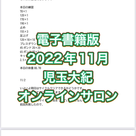 電子書籍版　2022年11月　オンラインサロン【海外在住の日本人向け商品】