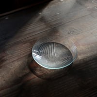 古いガラスの小皿(イチョウ）