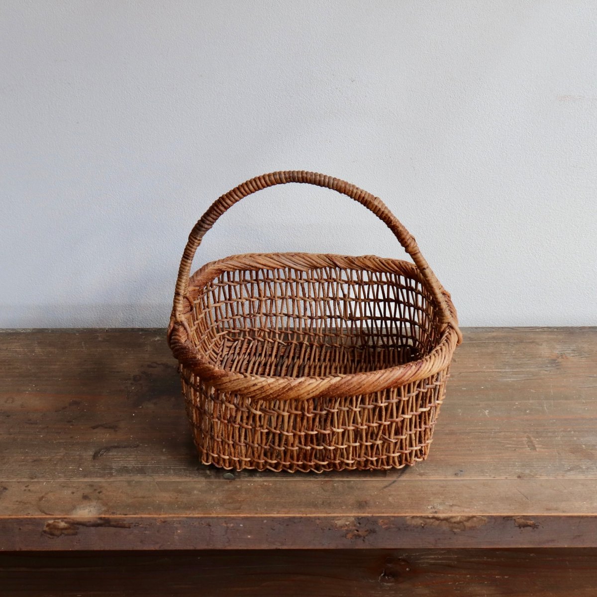 持ち手つき あけびかご 小物入れ 古道具 【公式通販】