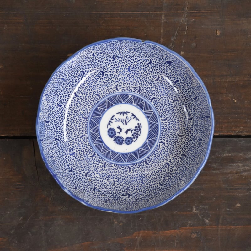 みじん唐草    なます皿 明治前期紙刷微塵唐草図なます皿 | 吉祥寺PukuPuku