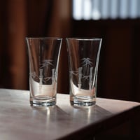 竹と笹のグラビュールグラス　2個セット