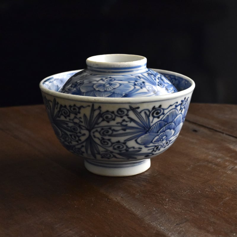 江戸後期時代染め付け茶碗蓋5個セット DSCF6270_2.jpg?v=1722545513