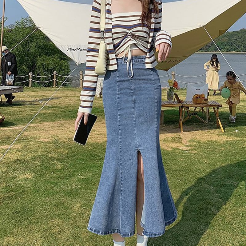 デニムマーメイドスカート デニムスカート マーメイドスカート デニム