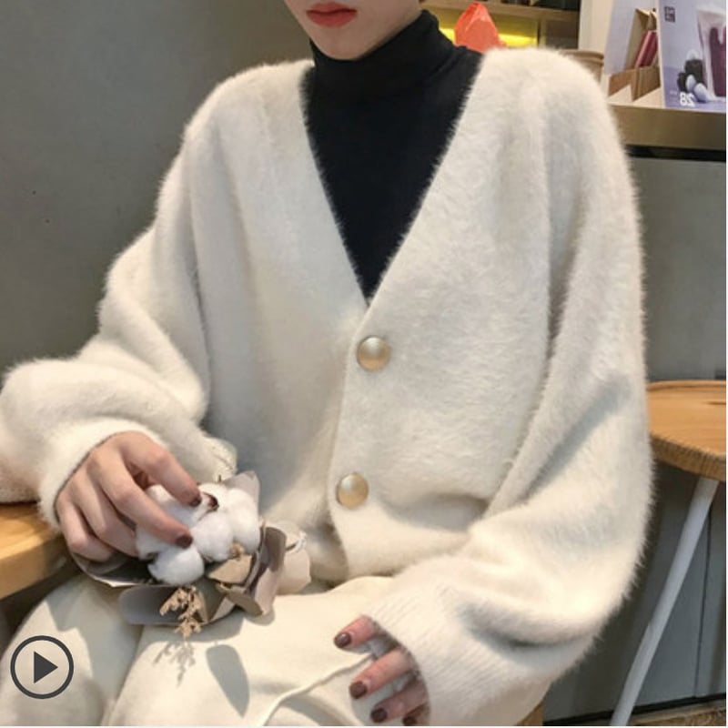 Vネックカーディガン フリース 5カラー b301 | selectshopebelliss