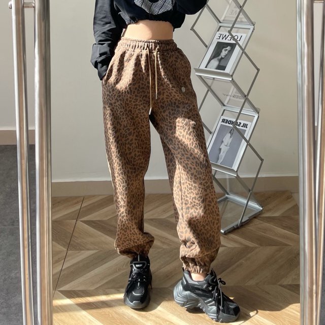 優里着用　レオパード柄カジュアルパンツ 優里着用 レオパード柄カジュアルパンツ 優里着用 レオパード柄