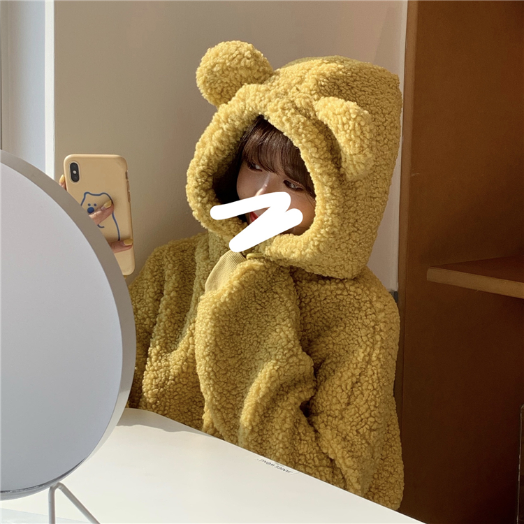 もこもこあったか プルオーバー ボア パーカー ファー フード付き 