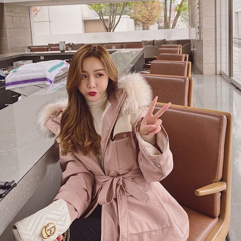 ビッグファー モッズコート コットンジャケット フード付き ジャケット