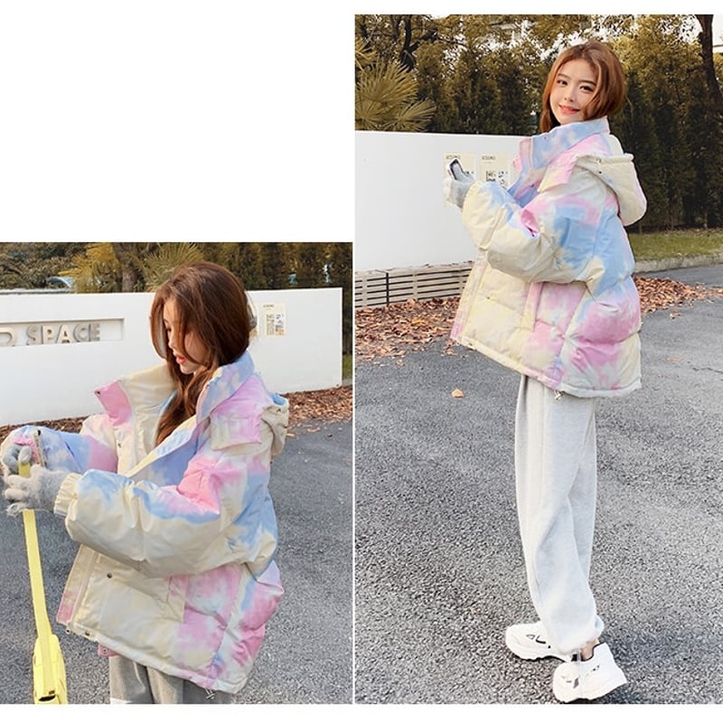 ジャケット・アウター rainbow LZLRUN Rainbow Reflective Coat Hooded Windbreaker Fashion