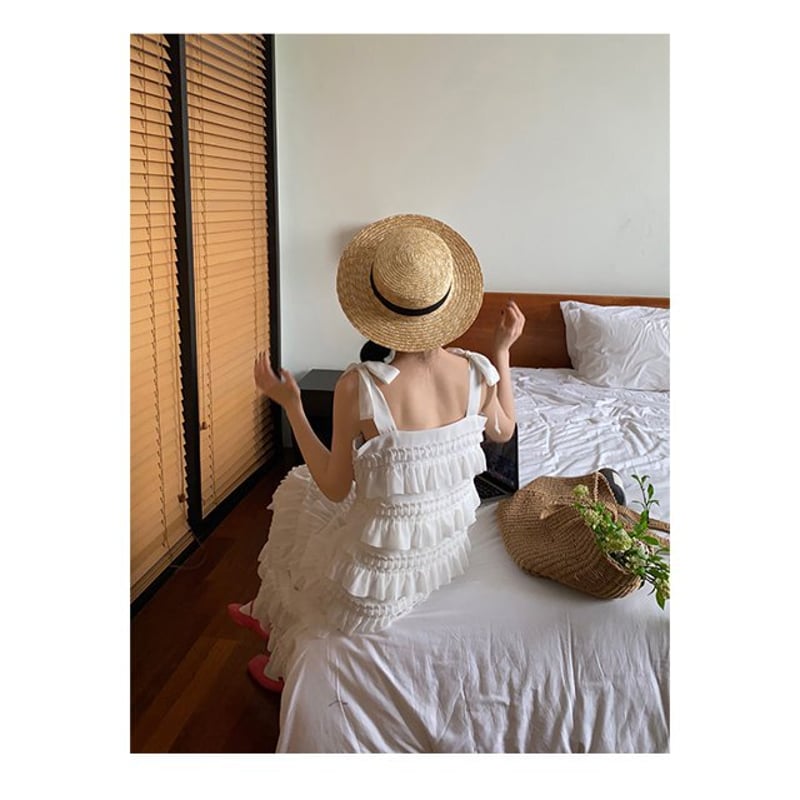 song forest ティアード　フリル　ロングワンピース　リボン　完売品 セール】フリルリボンティアードワンピース（ワンピース