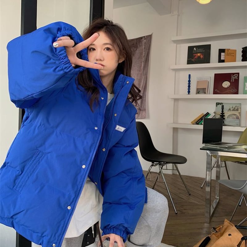 ブルーダウンジャケット ダウンジャケット ダウンコート コットン