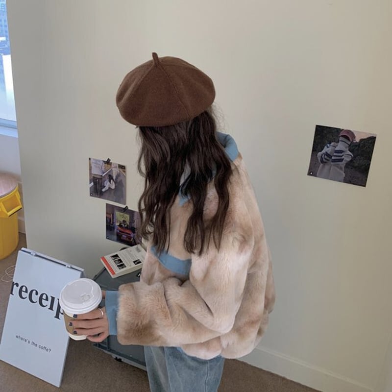 日本未発売】フェイクファーコート ファーコート レディース 秋 冬  