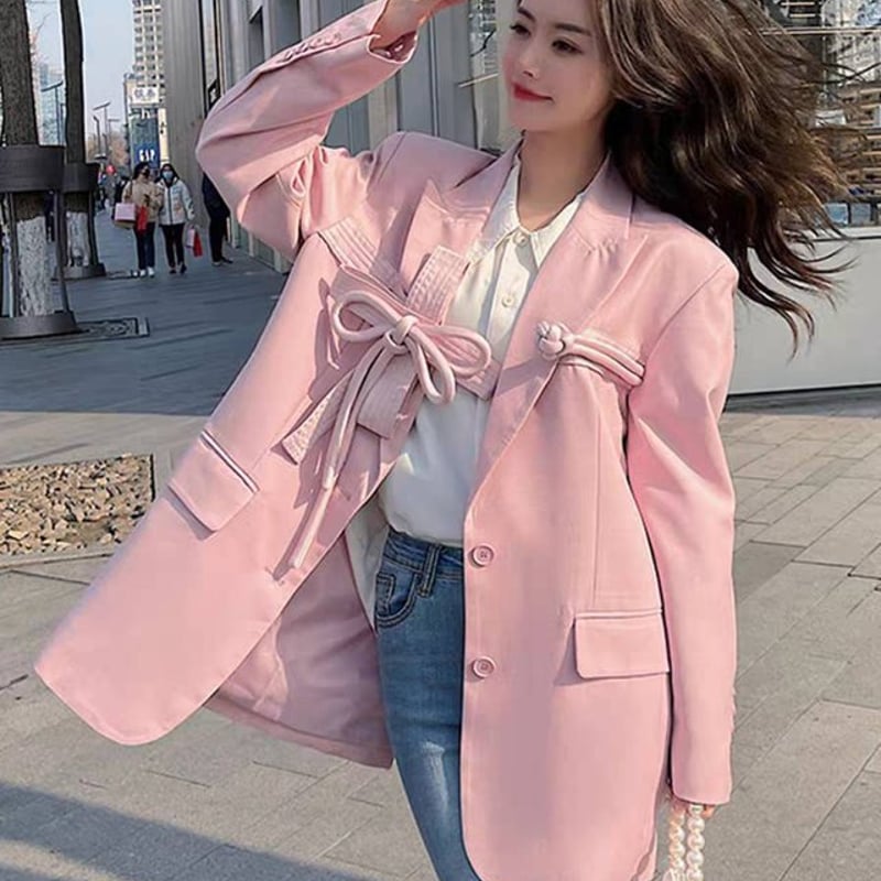Givenchy ピンク テーラードジャケット リボン付きテーラードジャケット テーラードジャケット 春 夏 秋