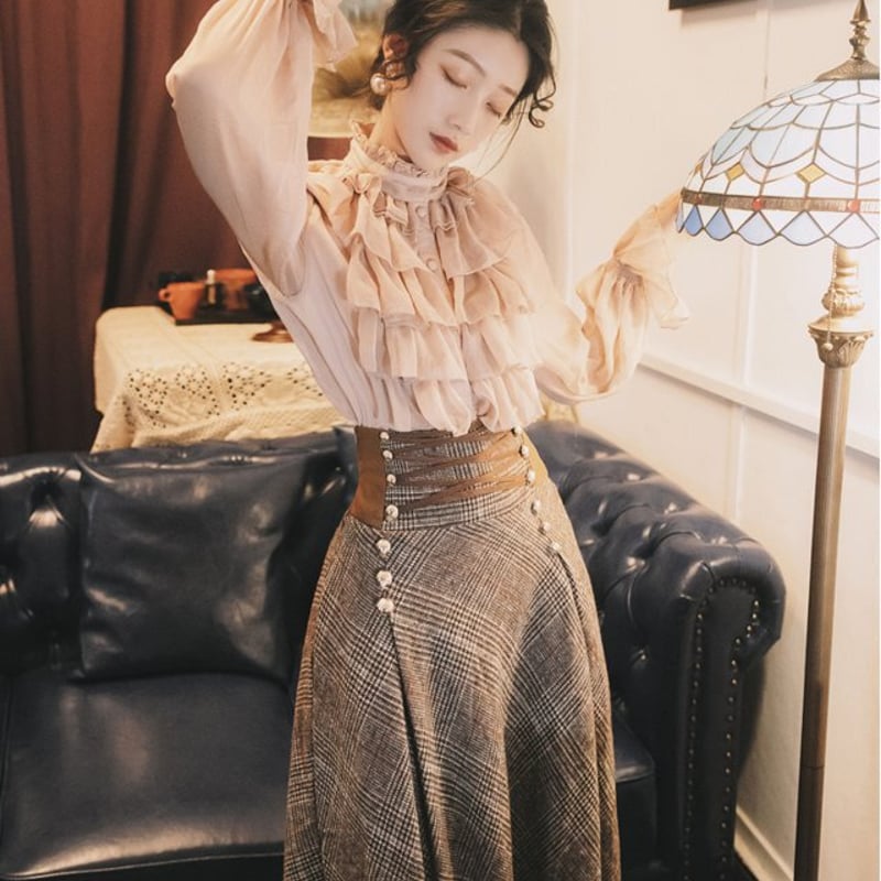 ✨美品✨ドルチェアンドガッバーナ フリル シフォン ブラウス シルク混 24SS NEW】DOLCE & GABBANA / フリル シルクシフォンブラウス