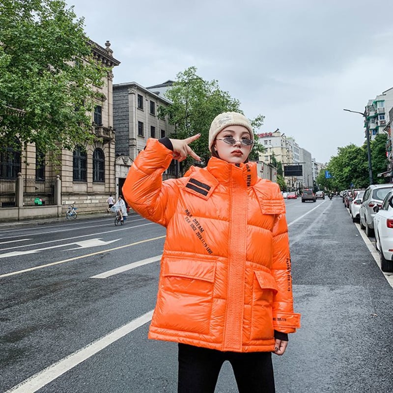 カラフル ダウンジャケット ダウンコート コットンコート 厚手