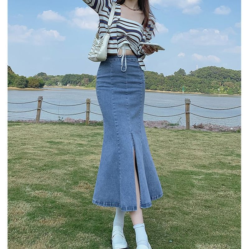 マーメイドデニムスカート デニムマーメイドスカート デニムスカート マーメイドスカート