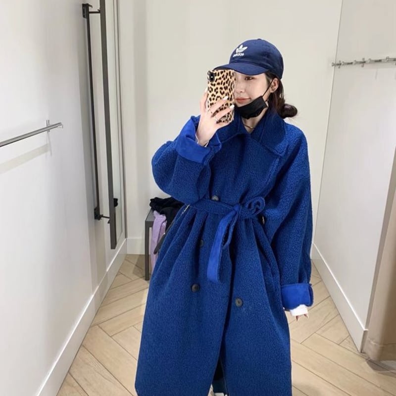 ラムウールコート ボアコート レディース ジャケット コート ロング丈