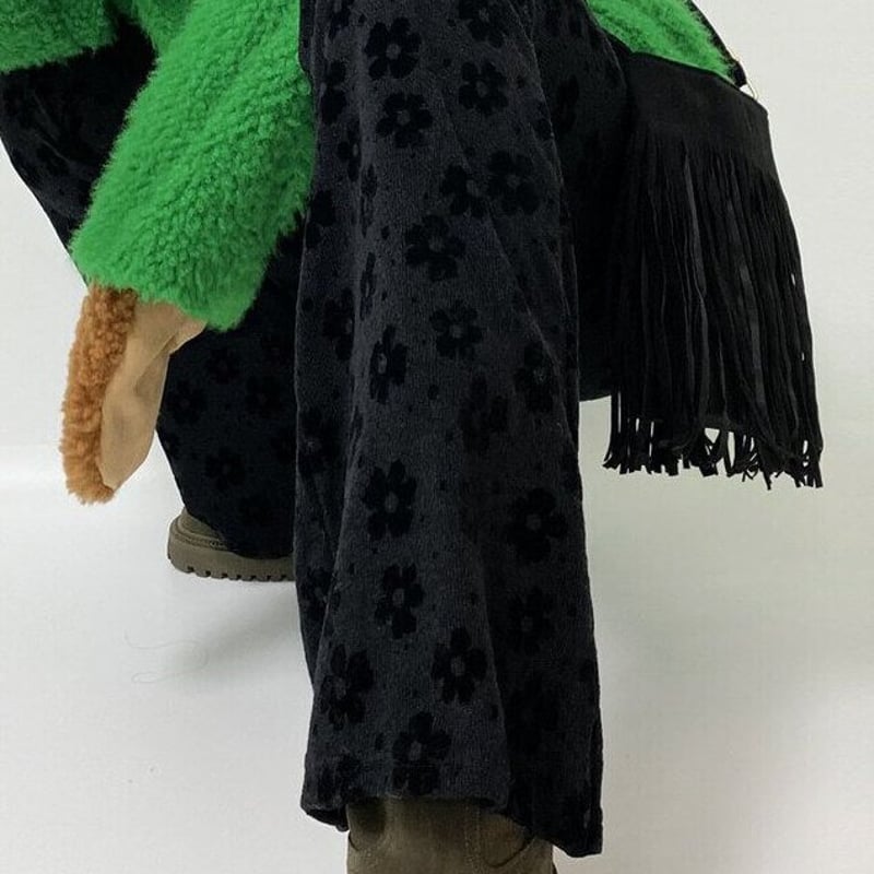 花柄フレアパンツ リトルフラワーブーツカットパンツ. フレア