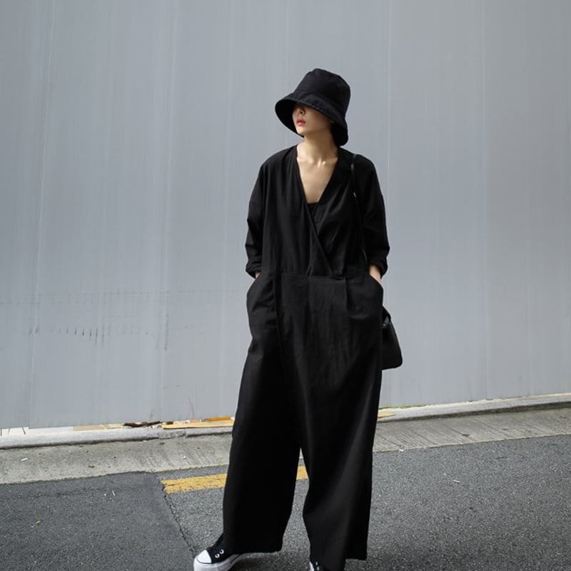 agnes b. ジャンプスーツ オールインワン サロペット ブラック agnes b. ジャンプスーツ オールインワン サロペット ブラック