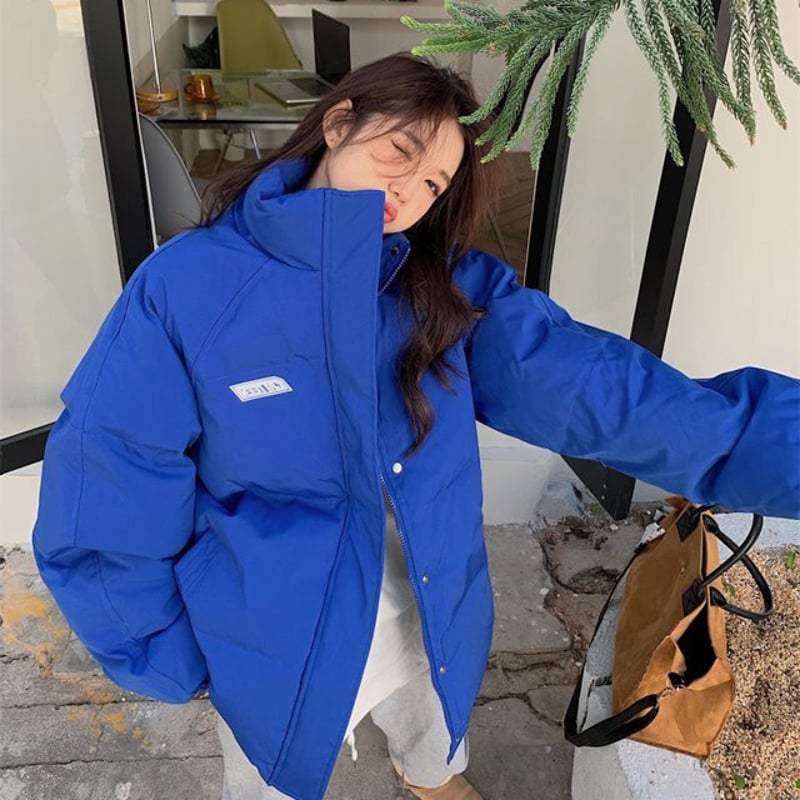 ブルーダウンジャケット ダウンジャケット ダウンコート コットン