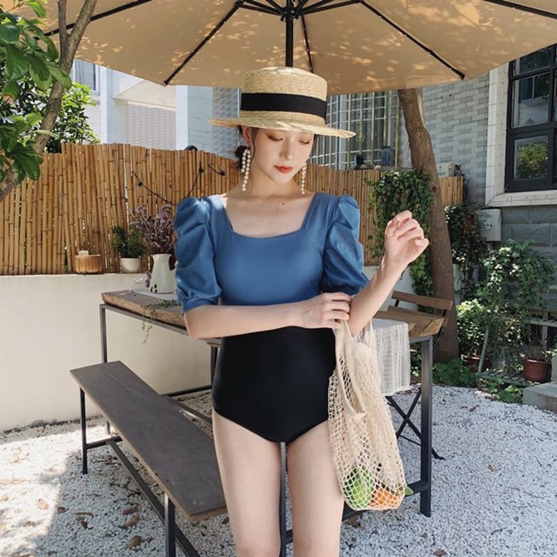 パフスリーブスウェットワンピース bubbles パフスリーブスウェット