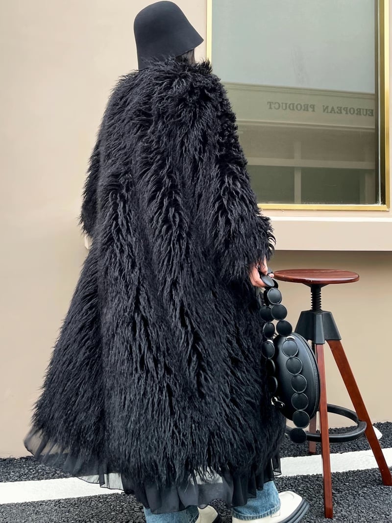 ロングファーコート フェイクファー ロングファーコート ロング