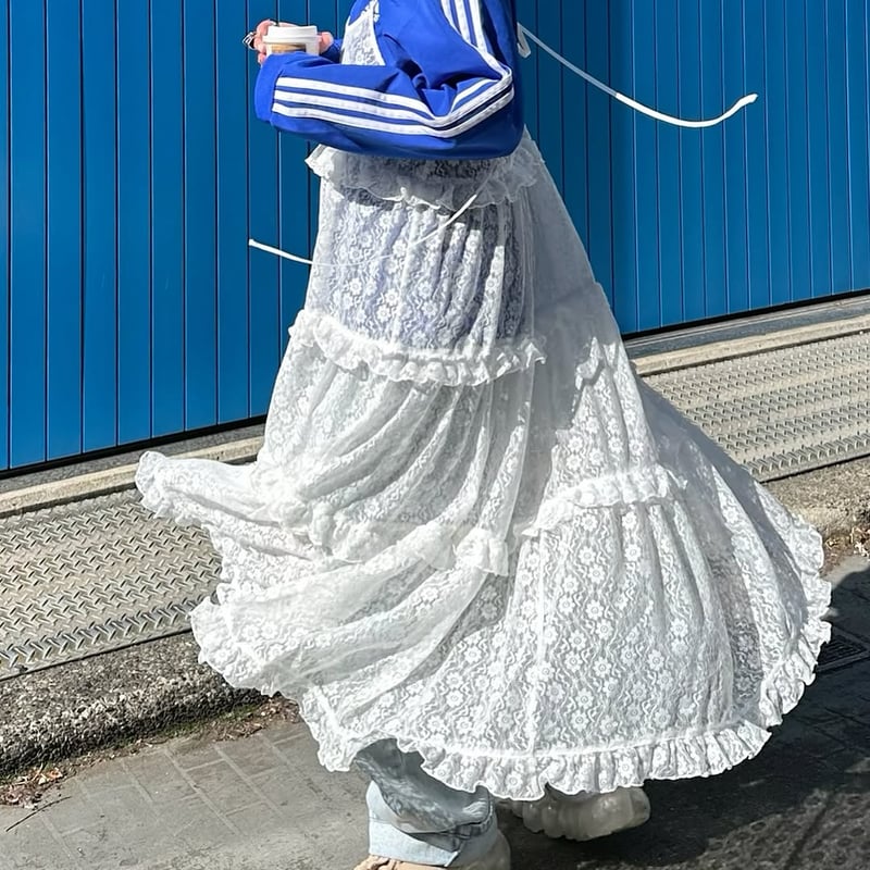 花柄刺繍レースキャミソールワンピース レースキャミワンピース