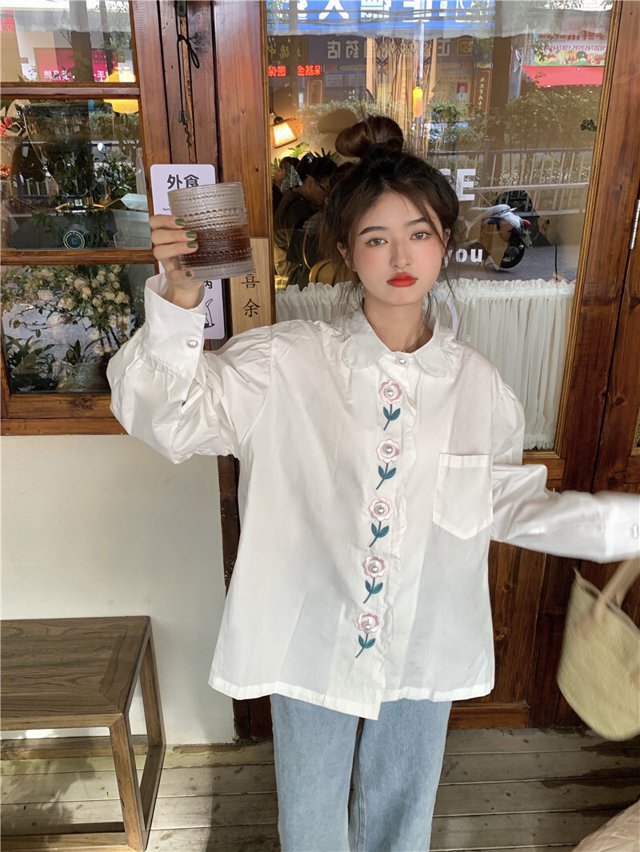 【美品】mercibeaucoup, オーバーサイズ　花柄長袖シャツ　ピンク 美品】mercibeaucoup, オーバーサイズ 花柄長袖シャツ ピンク 大きい