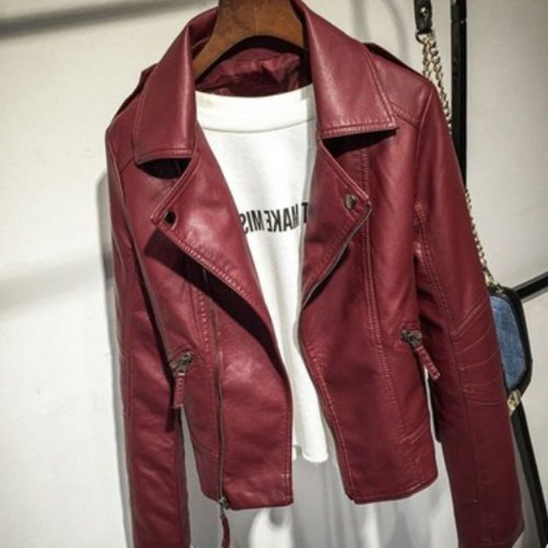 レザージャケット レディース ショート丈 アウター ライダース バイク