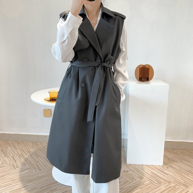 大人気】トレンチジレ ジャケット アウター ベスト ジレ 大人気】トレンチジレ ジャケット アウター ベスト ジレ