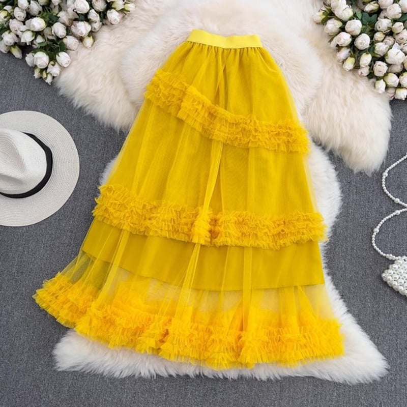 【美品】ENFOLD シアーコットンレイヤードフリルスカート レイヤードフリルスカート DPA43365 – CRAMMY