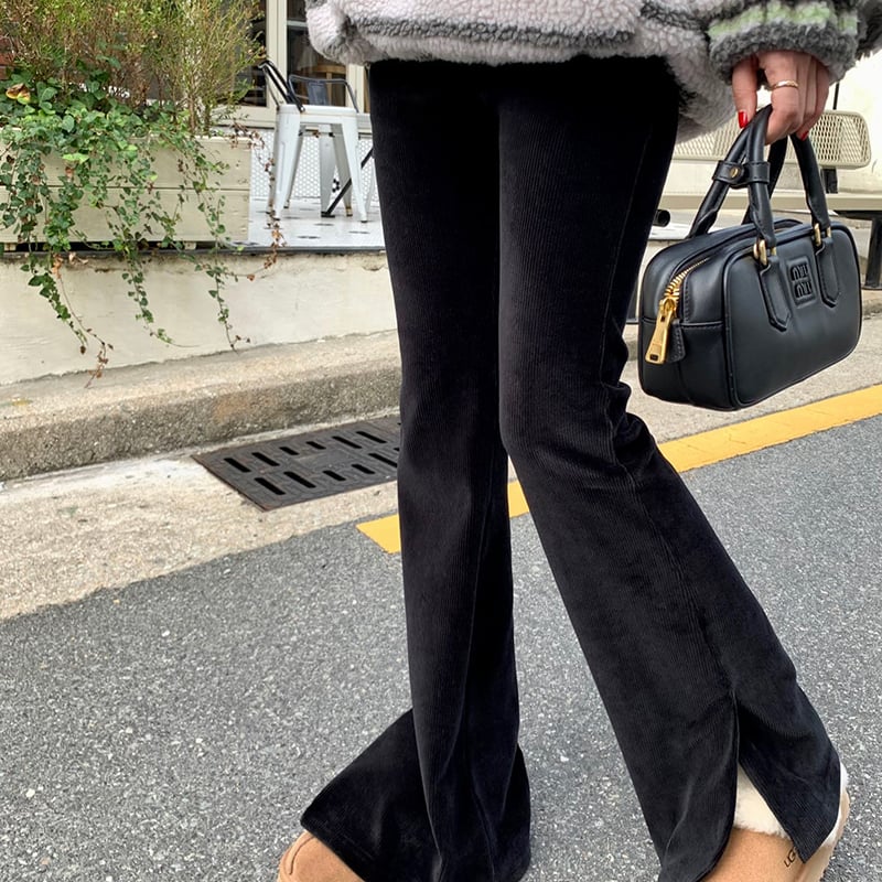 ベルベットフレアパンツ ワイドパンツ ベロア. ベルベット フレア