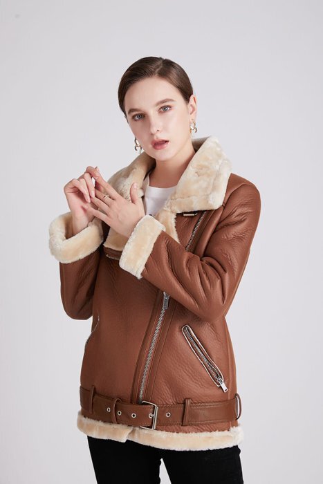 LIZLISA ボアライダースジャケットムートンピンクもこもこコート