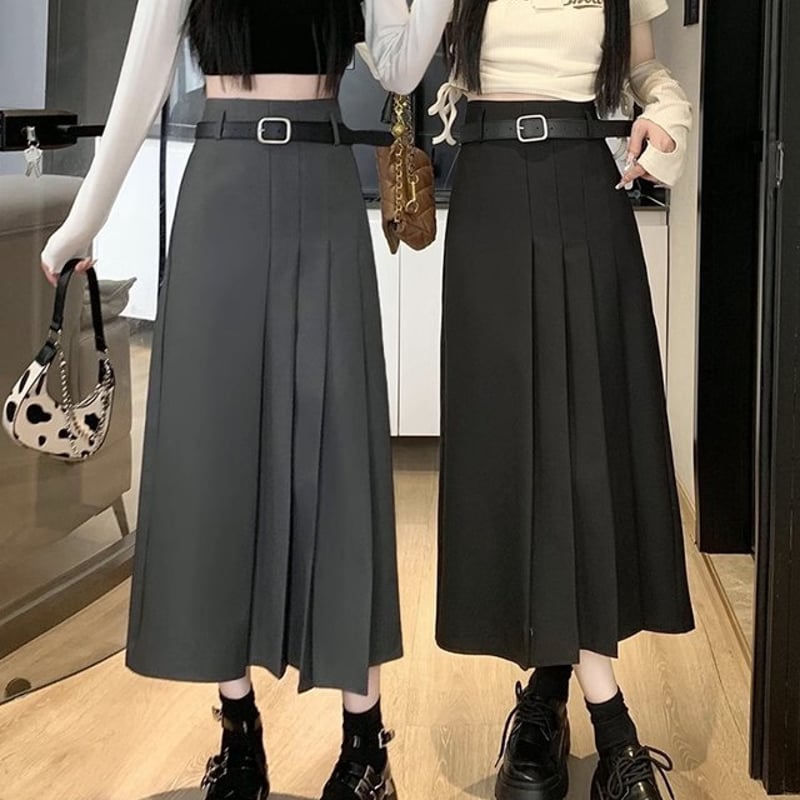 HACHYARDS ハーフプリーツスカート M ブラック新品未使用品 ハーフプリーツスカート ミモレスカート プリーツスカート ブラック