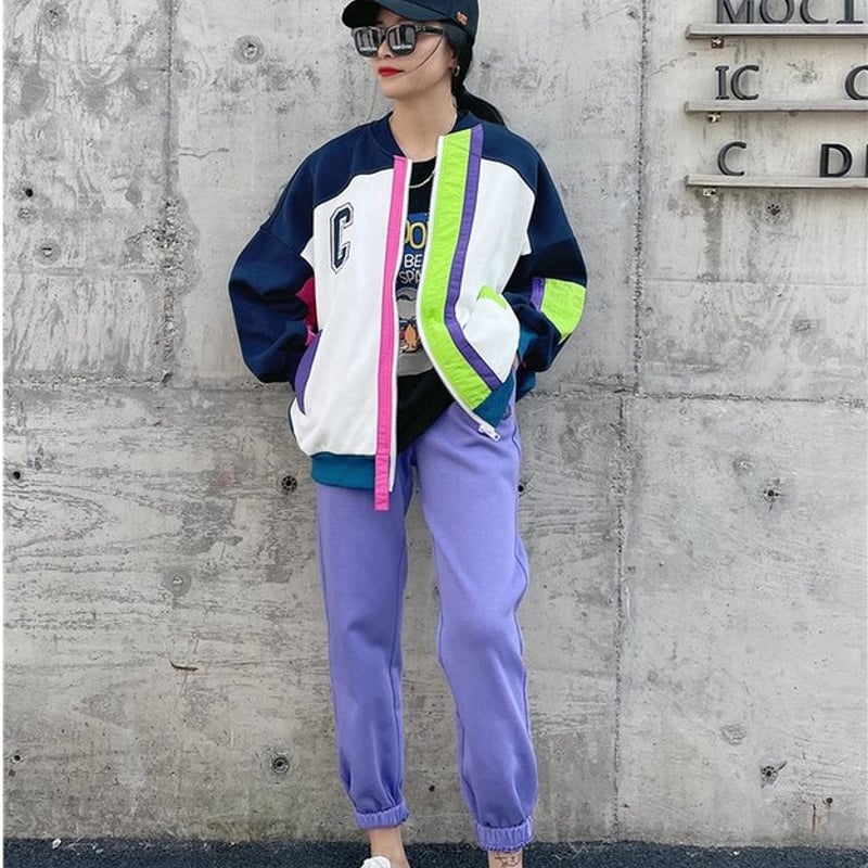 トリコロールカラー ジャケット ブルゾン スポーツカーディガン  