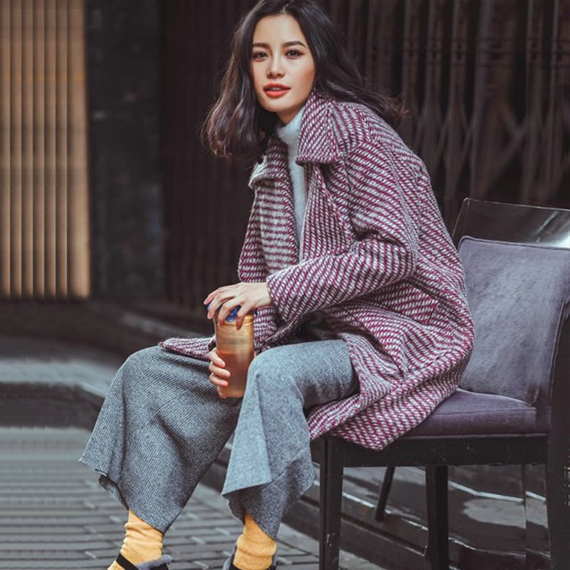 チェック柄コート 美しく エレガント 女子 チェスターコート