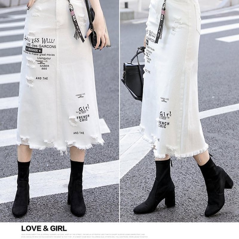 双子可♡美品♡denim dungaree ダメージデニムスカート 双子可♡美品♡denim dungaree ダメージデニムスカート 双子可♡美品