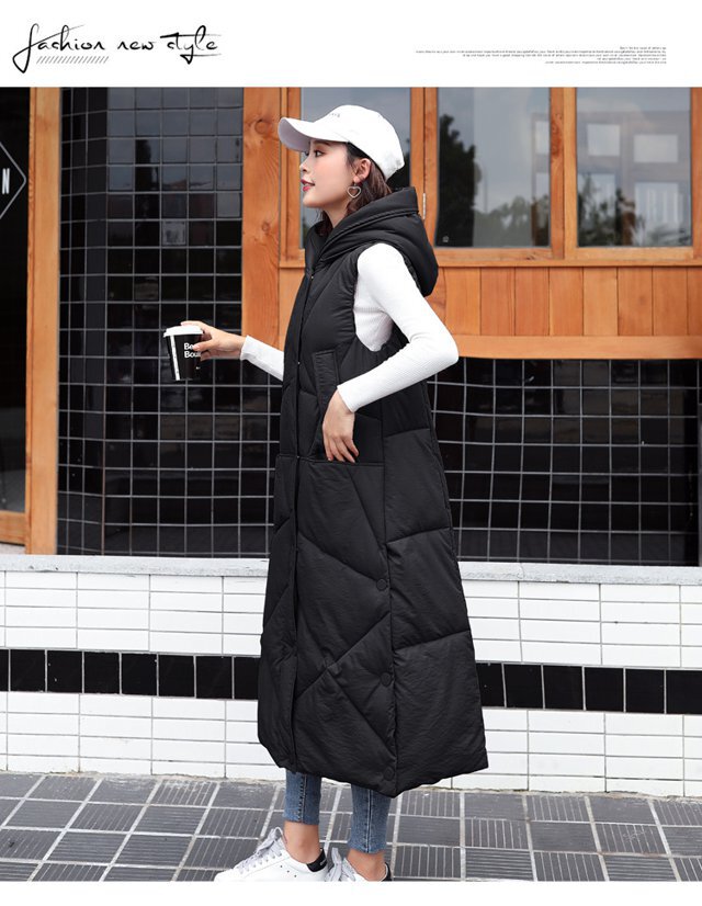 CASTELBAJAC] ボア ロングベスト ダウン フードベスト モコモコ