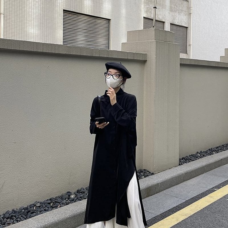 セットアップ】アシメントリーシャツ＋スカート モード系 サブカル